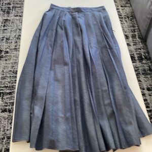 MSGM denim pleated midi/maxi skirt 42